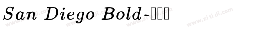 San Diego Bold字体转换